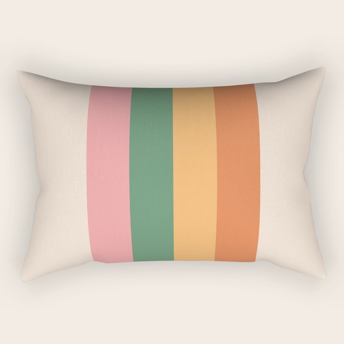 Retro Color Lines - 1-1 Rectangular Pillow Gallery Image 2