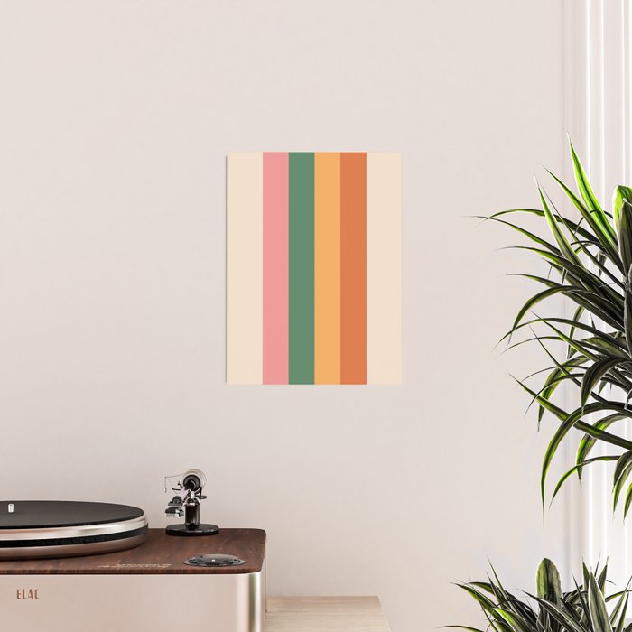 Retro Color Lines - 1-1 Poster Gallery Image 2