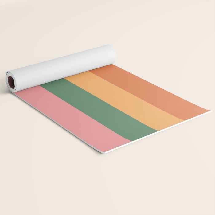 Retro Color Lines - 1-1 Yoga Mat Gallery Image 2