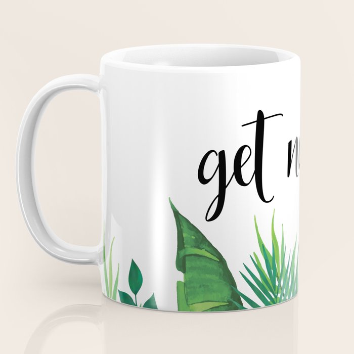 Get Naked, Meme, Tropical, Fun Bathroom Art Coffee Mug Gallery Image 3