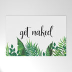Get Naked, Meme, Tropical, Fun Bathroom Art Welcome Mat Gallery Image 1
