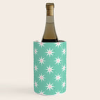Northern Winter Star Festive Grid Pink White and Mint Green Wine Chiller Gallery Image 3