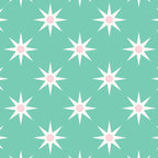 Northern Winter Star Festive Grid Pink White and Mint Green Coffee Mug Gallery Image 2
