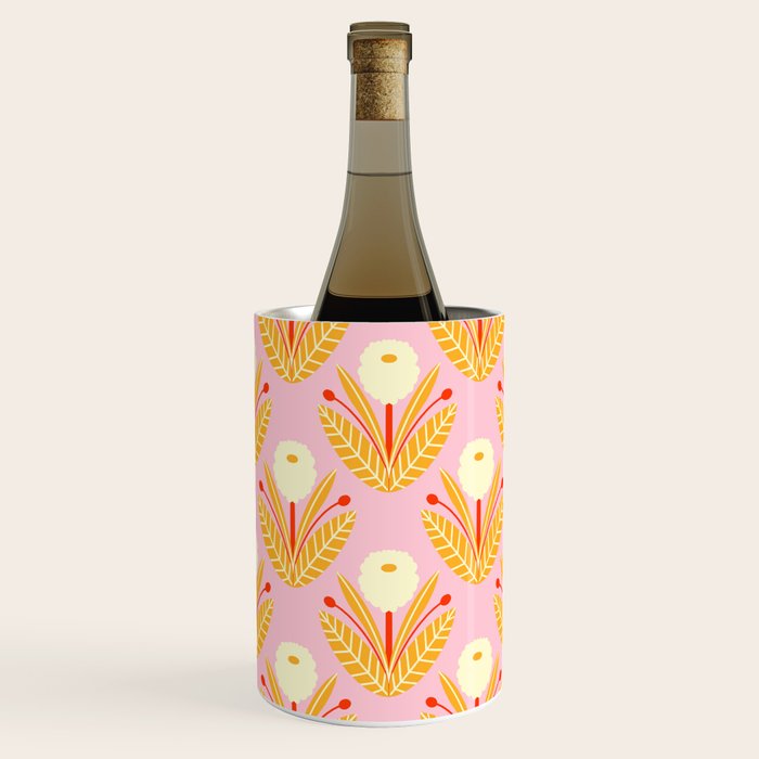 Happy White Dahlias - Pattern Wine Chiller Gallery Image 2