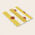 Yellow Stripes and Red Dots Pattern with Texture Notebook Gallery Image 3
