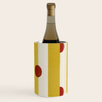Yellow Stripes and Red Dots Pattern with Texture Wine Chiller Gallery Image 2