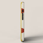 Yellow Stripes and Red Dots Pattern with Texture iPhone Case Gallery Image 2