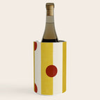 Yellow Stripes and Red Dots Pattern with Texture Wine Chiller Gallery Image 1