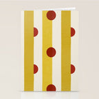 Yellow Stripes and Red Dots Pattern with Texture Stationery Card Gallery Image 2