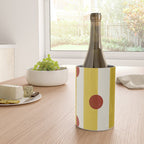 Yellow Stripes and Red Dots Pattern with Texture Wine Chiller Gallery Image 4