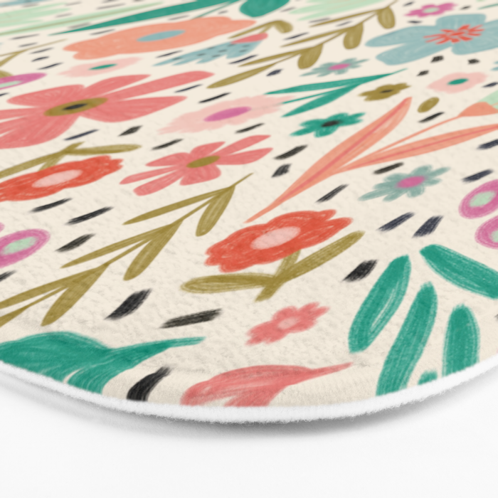 Spring Flower - Modern Floral Bath Mat Gallery Image 3