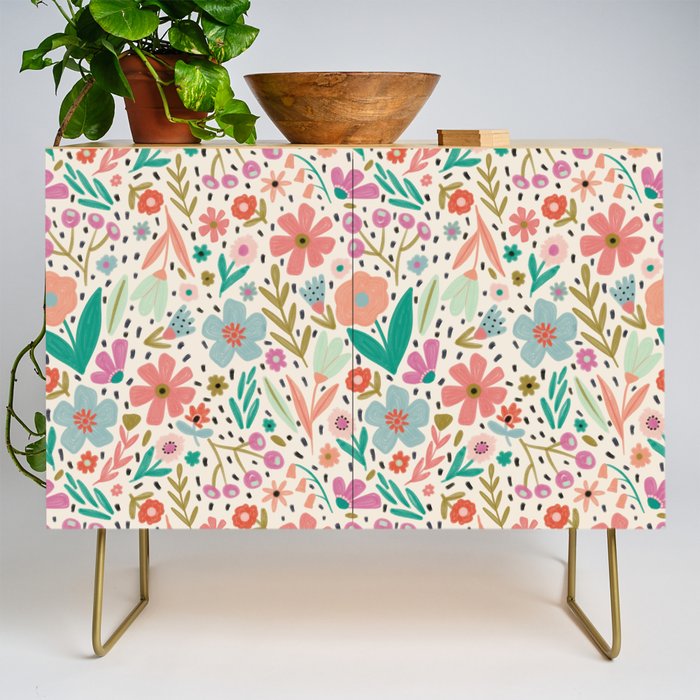 Spring Flower - Modern Floral Credenza Gallery Image 1
