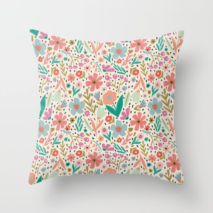 Spring Flower - Modern Floral Throw Pillow Gallery Image 6