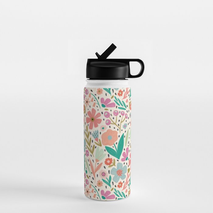 Spring Flower - Modern Floral Water Bottle Gallery Image 1