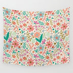 Spring Flower - Modern Floral Wall Tapestry Gallery Image 4