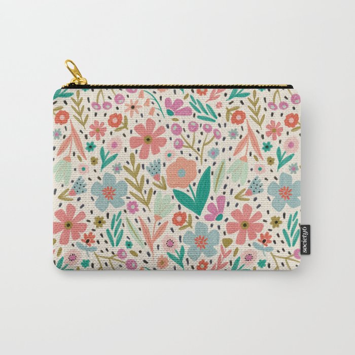 Spring Flower - Modern Floral Carry All Pouch Gallery Image 1