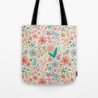 Spring Flower - Modern Floral Tote Bag Gallery Image 1