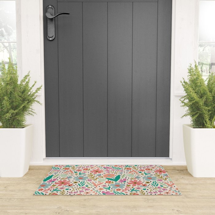 Spring Flower - Modern Floral Welcome Mat Gallery Image 3