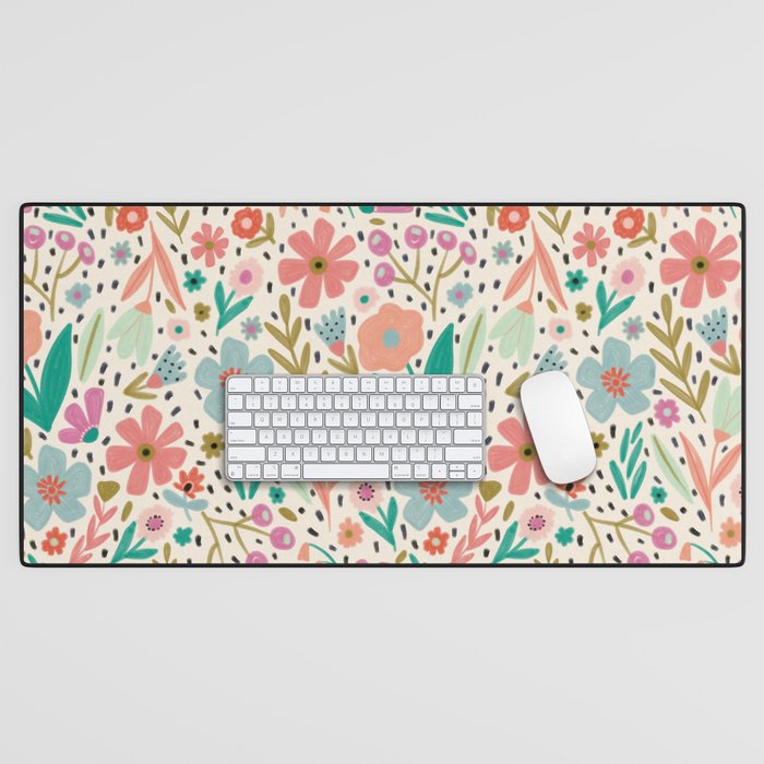 Spring Flower - Modern Floral Desk Mat Gallery Image 1