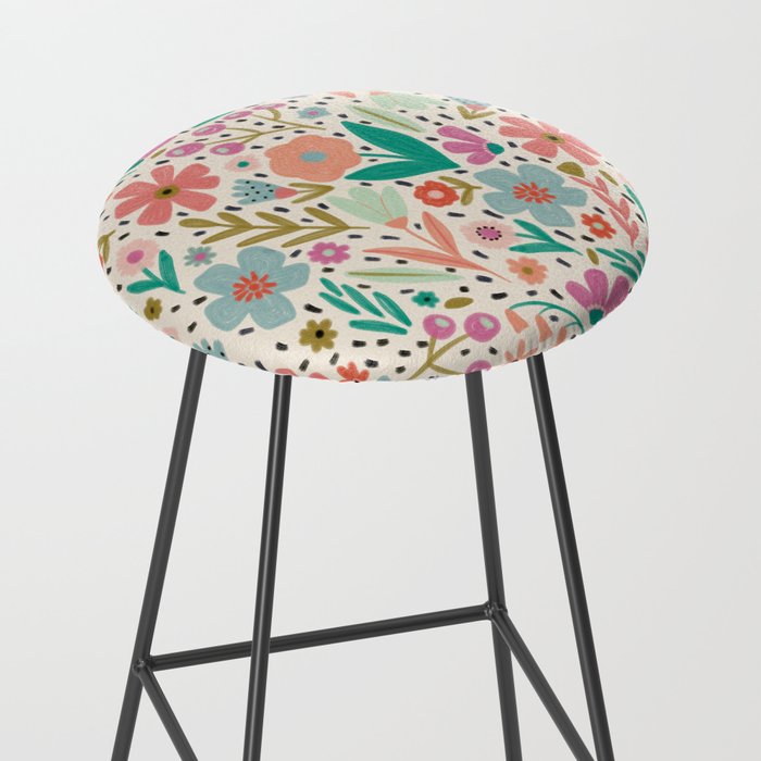 Spring Flower - Modern Floral Stool Gallery Image 2