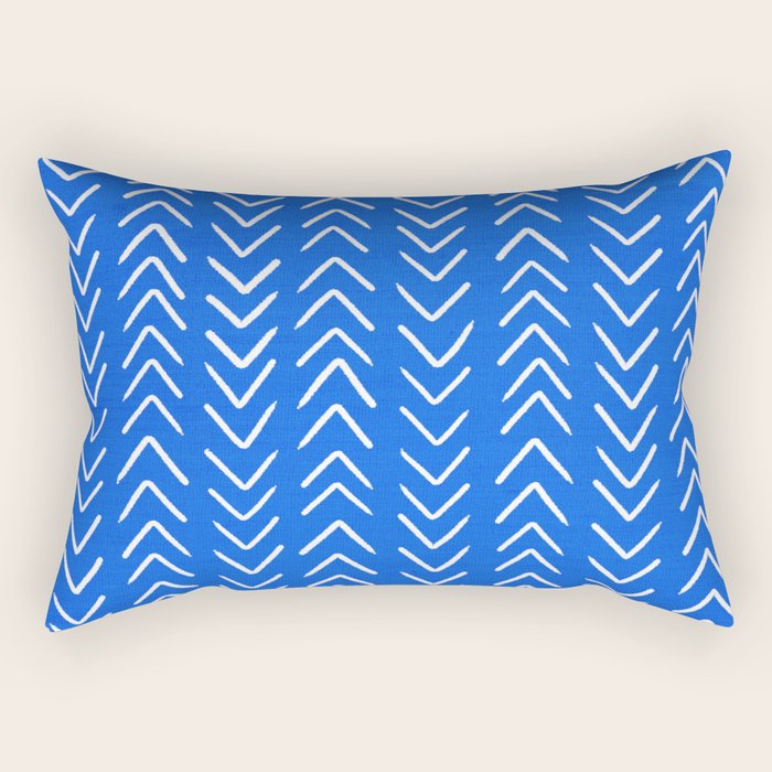 Mudcloth 01: Navy Blue Edition Rectangular Pillow Gallery Image 2