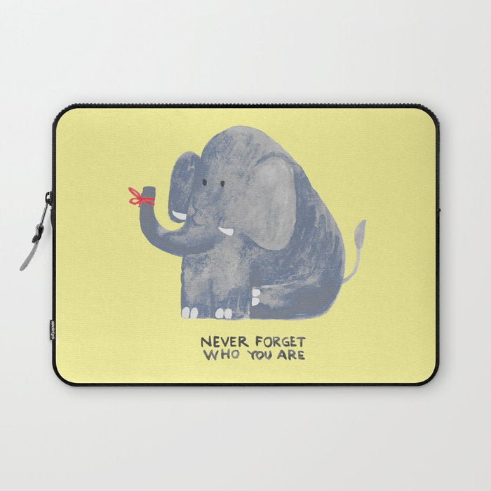 Elephant never forgets Laptop Sleeve Gallery Image 1