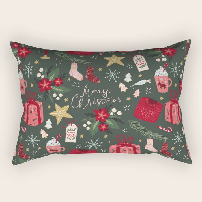Merry Christmas Rectangular Pillow Gallery Image 2