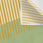 Bloc Lines Half-circle - Yellow Green Wall Tapestry Gallery Image 3
