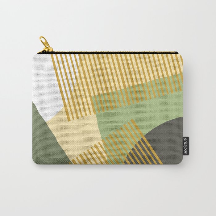 Bloc Lines Half-circle - Yellow Green Carry All Pouch Gallery Image 1