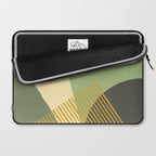 Bloc Lines Half-circle - Yellow Green Laptop Sleeve Gallery Image 2