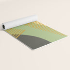 Bloc Lines Half-circle - Yellow Green Yoga Mat Gallery Image 2