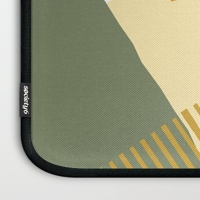 Bloc Lines Half-circle - Yellow Green Laptop Sleeve Gallery Image 3