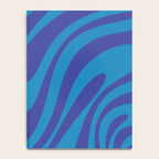 Retro Abstract Pattern Wavy Loops Contemporary Pop Art in Bold Blue Notebook Gallery Image 4