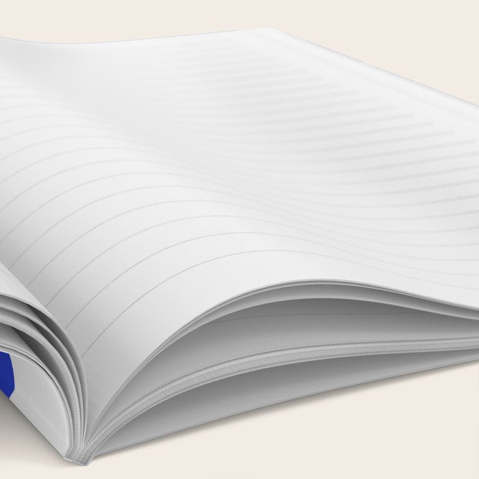 Retro Liquid Swirl Contemporary Abstract Pattern 2 in Cobalt Blue and White Notebook Gallery Image 2