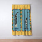 Striped Penguin Window Curtain Gallery Image 3