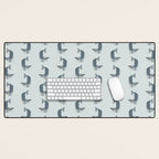 Whimsical Blue Whale Desk Mat Gallery Image 1