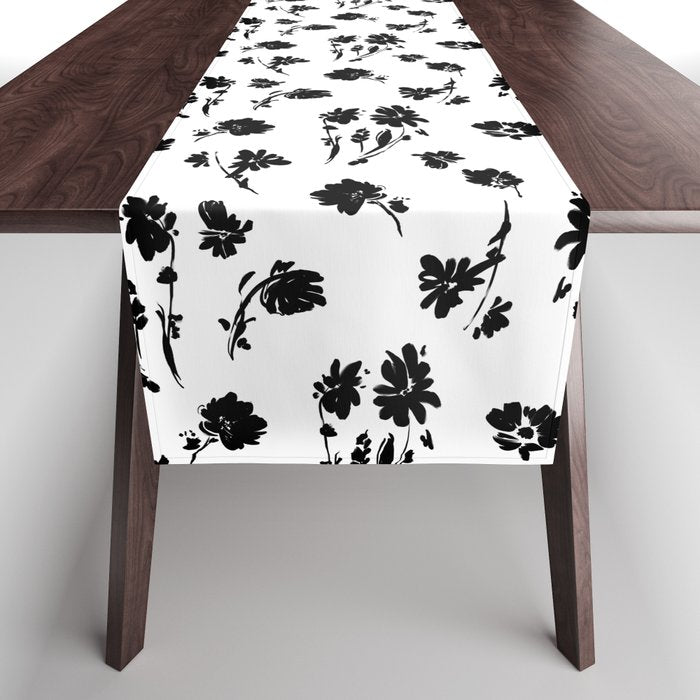 Brushstrokes meadow flowers BN Table Runner Gallery Image 1