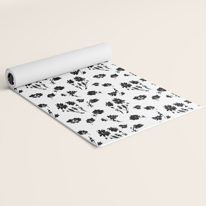 Brushstrokes meadow flowers BN Yoga Mat Gallery Image 2