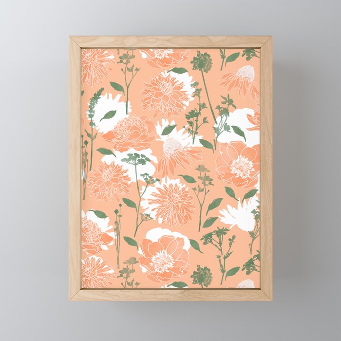 Modern floral blooms PGM7 Mini Art Print Gallery Image 1