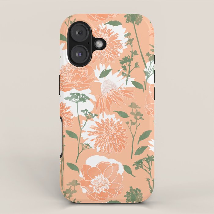 Modern floral blooms PGM7 iPhone Case Gallery Image 1
