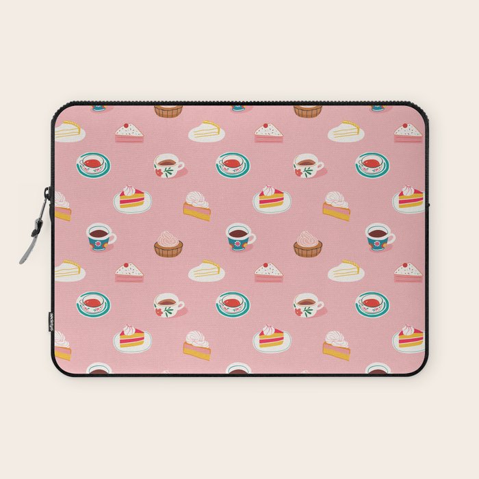 Vintage sweet dessert tea food art pattern Laptop Sleeve Gallery Image 1