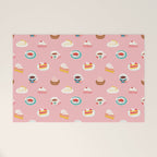 Vintage sweet dessert tea food art pattern Welcome Mat Gallery Image 1