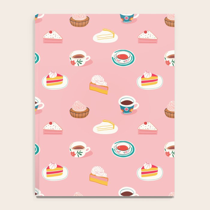 Vintage sweet dessert tea food art pattern Notebook Gallery Image 4