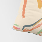 Self Love, Abstract Bohemian Woman Line Art, Feminism Boho Eclectic Beach Summer Sunny Reader Pillow Sham Gallery Image 4