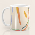 Self Love, Abstract Bohemian Woman Line Art, Feminism Boho Eclectic Beach Summer Sunny Reader Coffee Mug Gallery Image 3