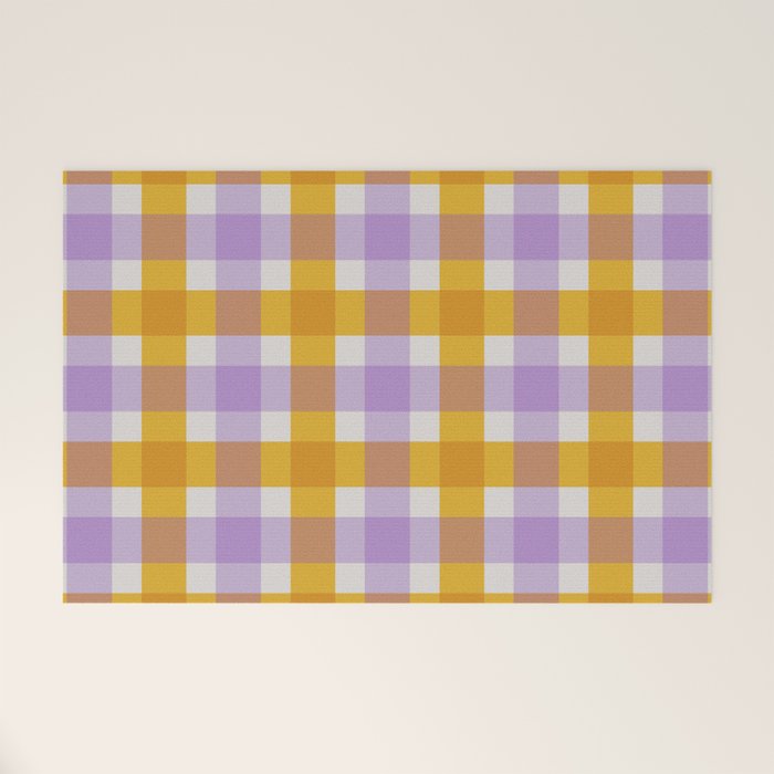 Soothing Geometric Blocks PY Welcome Mat Gallery Image 1