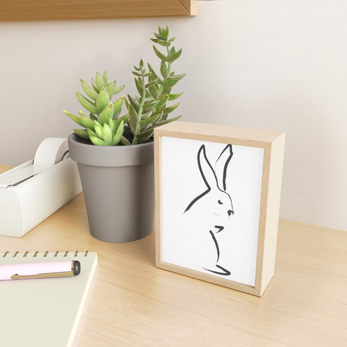 Zen Snow Bunny Mini Art Print Gallery Image 2