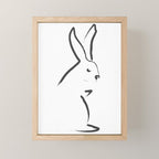 Zen Snow Bunny Mini Art Print Gallery Image 1