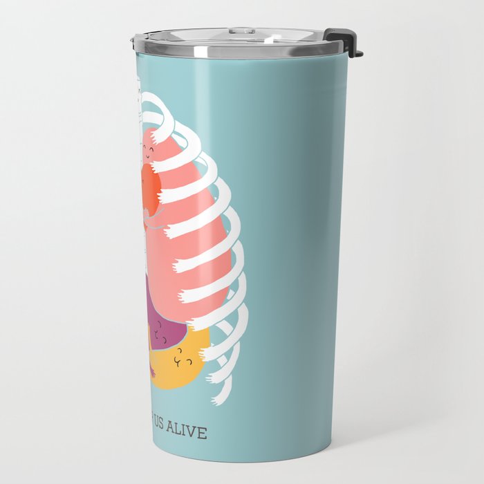 Hugs keep us alive Travel Mug Gallery Image 2