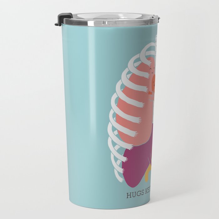 Hugs keep us alive Travel Mug Gallery Image 3